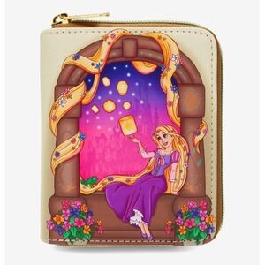 Loungefly Disney Tangled‎ Rapunzel Purple and Gold Floating Lanterns Wallet NWT